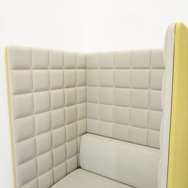 コクヨ フォーレ ソロソファーブースセット イエロー/ベージュ