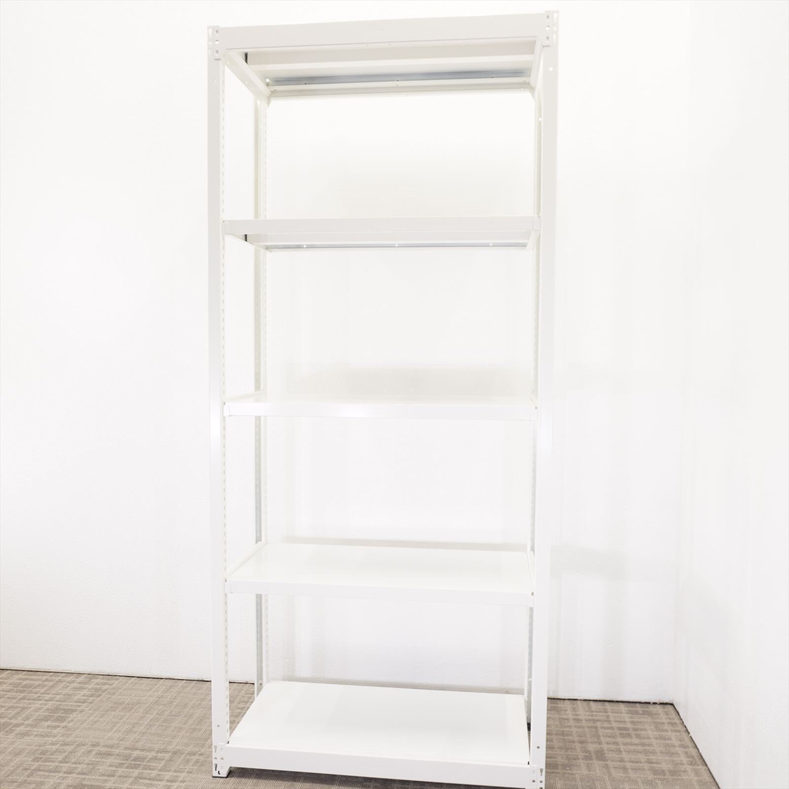 【自社便対応のみ】オカムラ 軽量棚 天地5段 100kg／1段 W940 D450 H2100 ホワイト