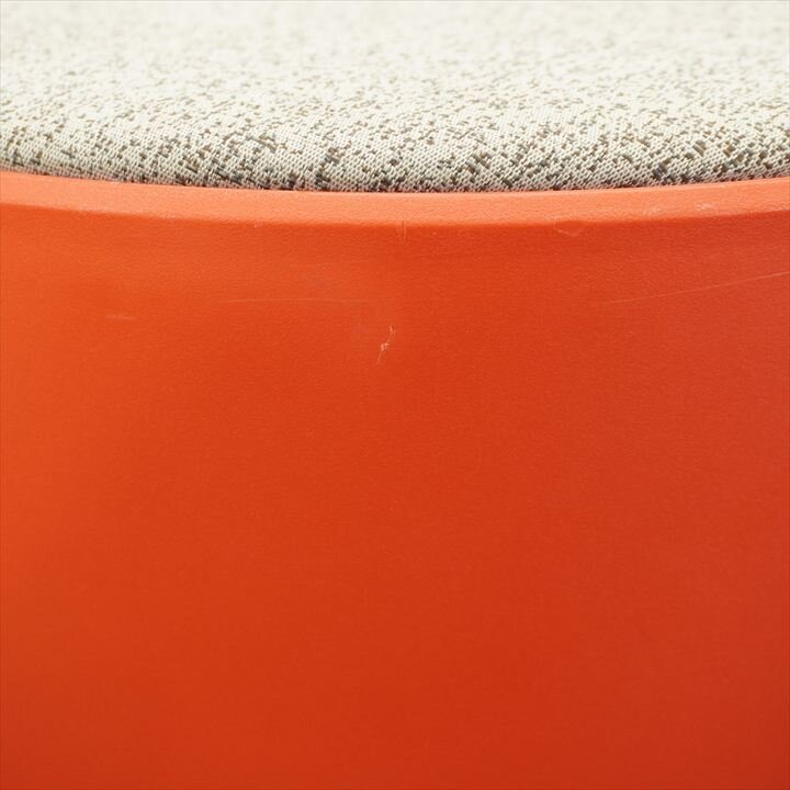 スチールケース ターンストーンブイ スツール Φ458 レッド／グレー(柄有り)