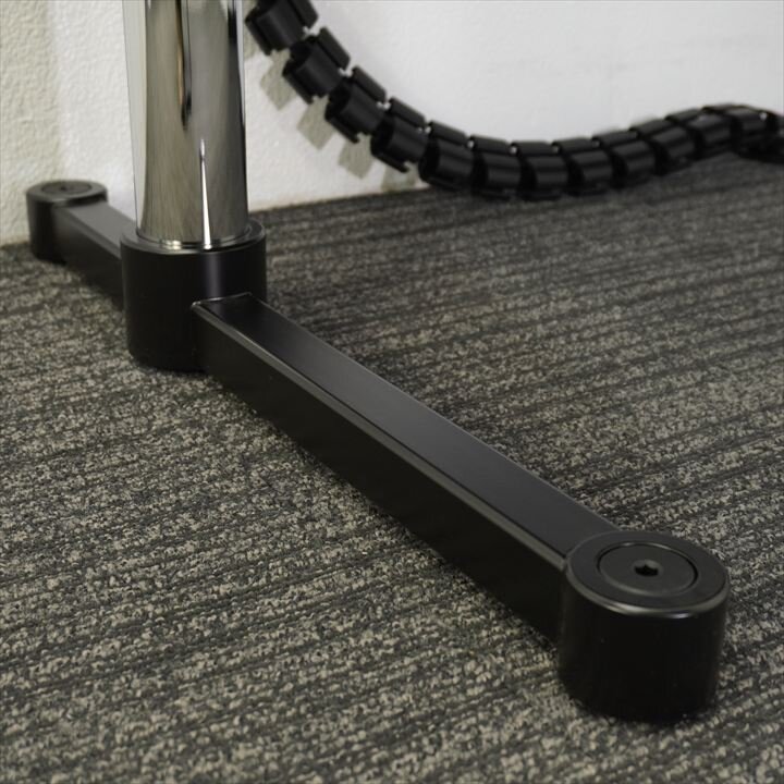 ＵＳＭキトス 手動上下昇降デスク ブラック Ｗ1600Ｄ700