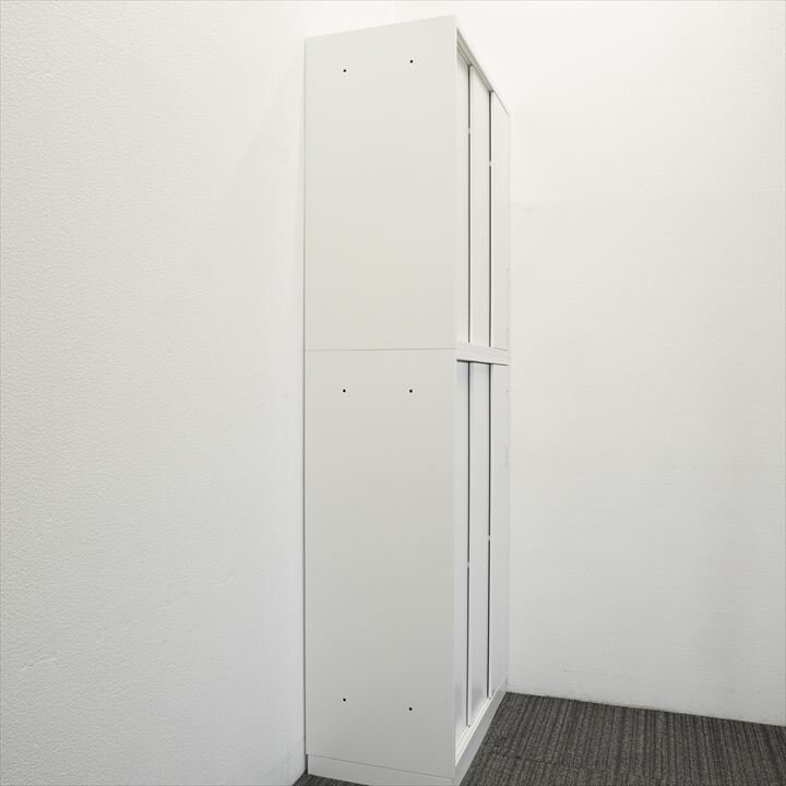 コクヨ エディア 3枚引戸2段書庫 W800 D450 H2160 ホワイト