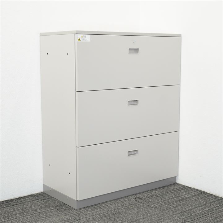 イトーキ シンライン（後期）3段ラテラル書庫 天板付 H1120 WE色