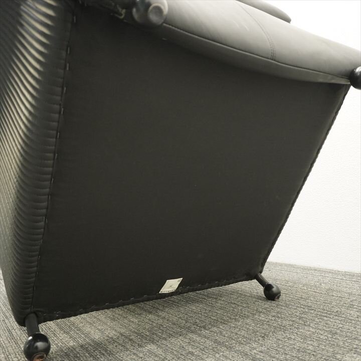 WITTMANN ヴィットマン 1Pソファ 本革 ブラック (2)- 中古オフィス家具