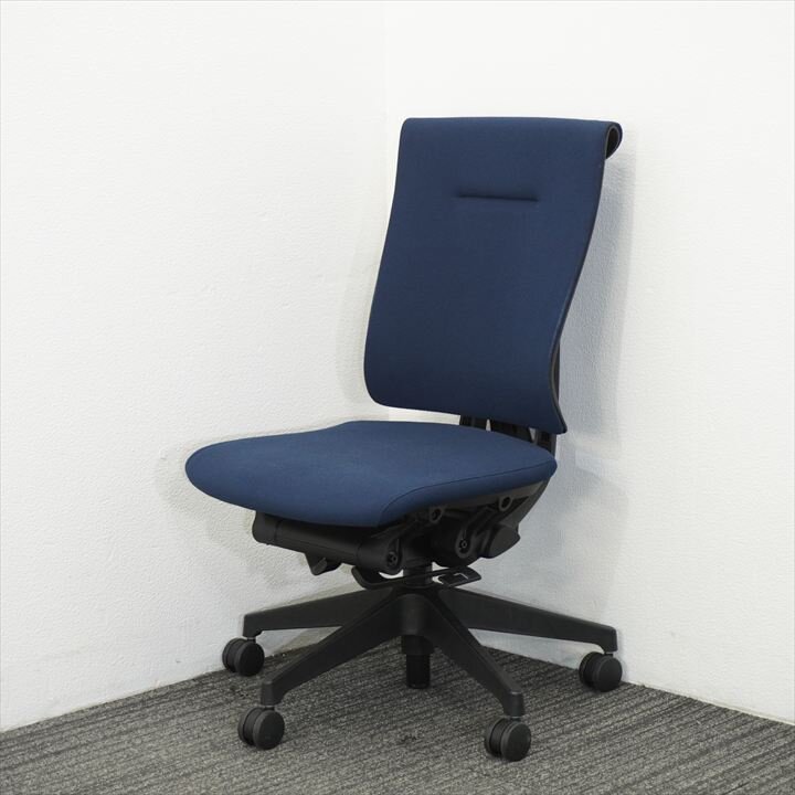 イトーキ セレーオ 肘無し ハイバック クロスバック ネイビーブルー