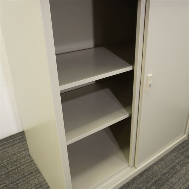 ライオン スチール扉引戸書庫 W880D515H880