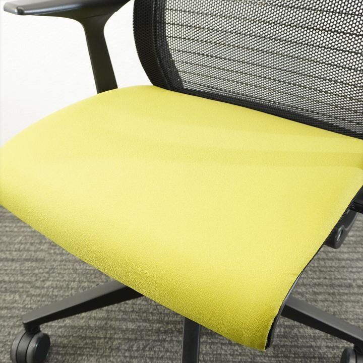 スチールケース シンク 固定肘 ライトグリーン/ブラック