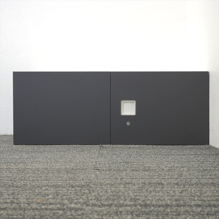 オカムラ レクトライン 両開き書庫 H340 黒カッティングシート 特価品