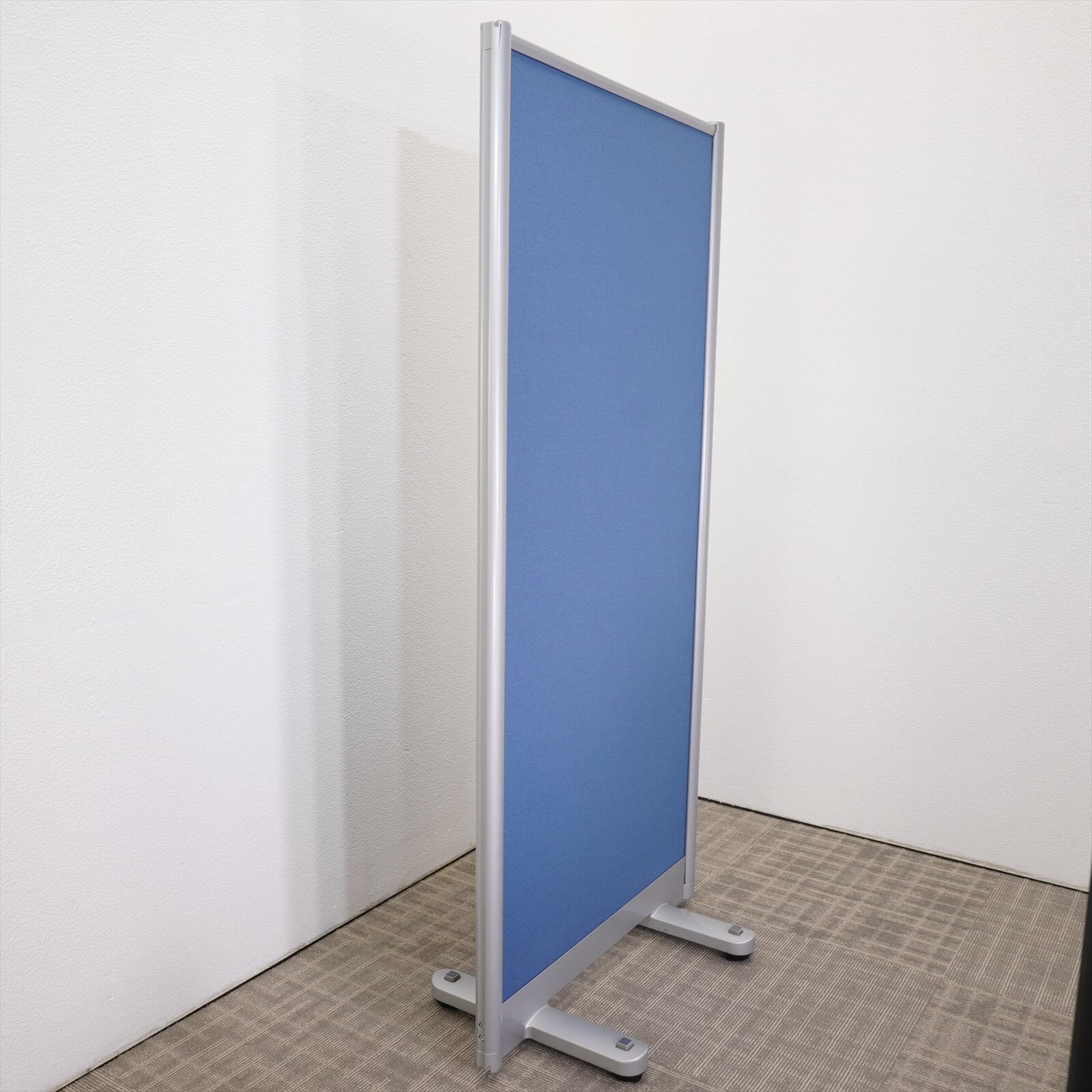 コクヨ パーティション キャスター付 ブルー W700 H1500