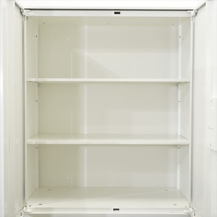 オカムラ レクトライン 両開き書庫 天板付 W900 D450 H1115