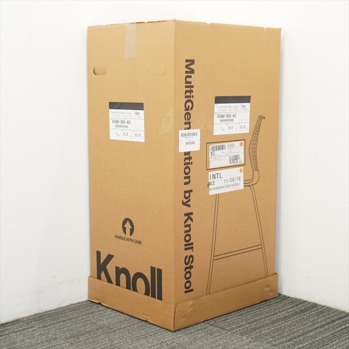 【B級／未使用品】イトーキ取扱 Knoll(ノル) マルチジェネレーション スツールタイプ バーハイト シルバー塗装脚 ダークグレー