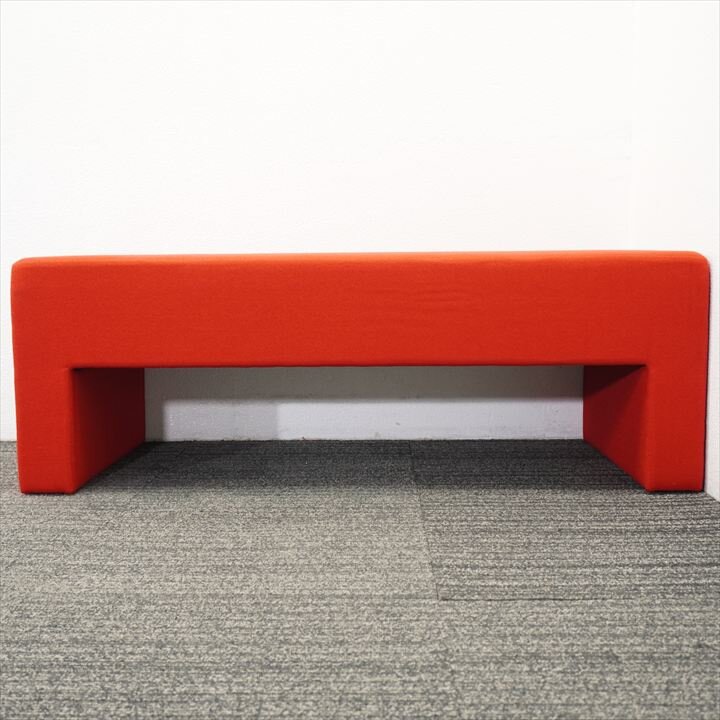 ベンチ レッド W1200 D500 H420