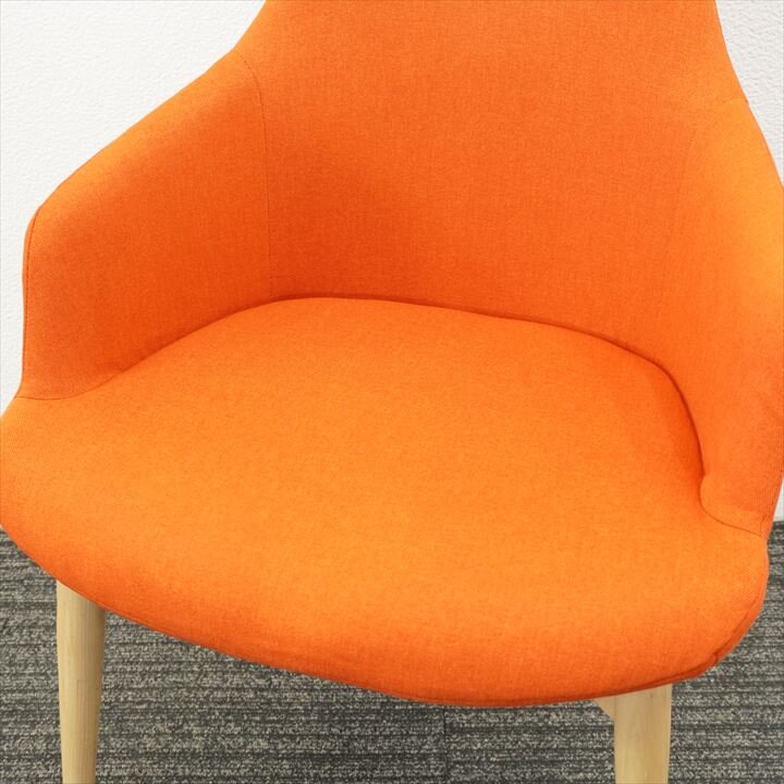 相合家具 ケイク２ ミーティングチェアー ライトオレンジ
