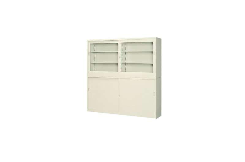 【新品 メーカー直送のみ】引戸2段書庫 6×3