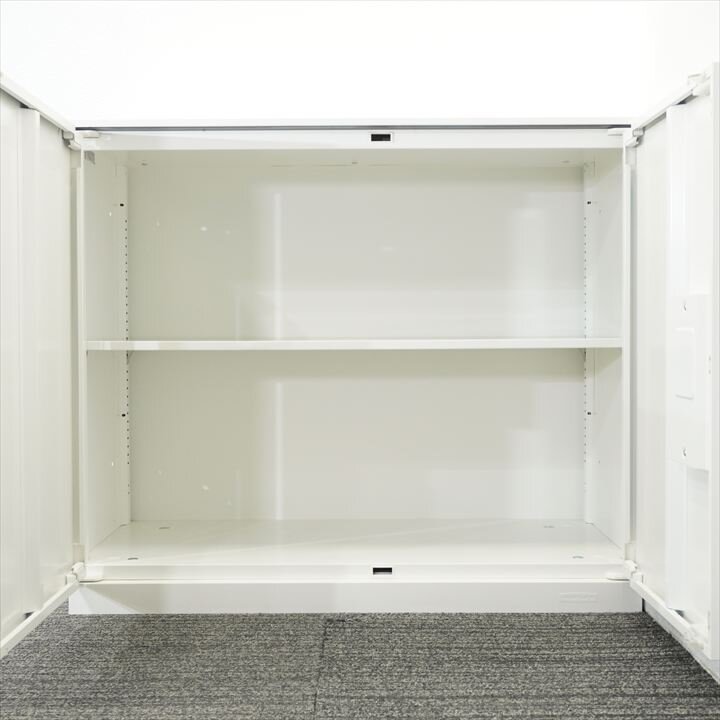 オカムラ レクトライン 両開き書庫 天板付 W900 D450 H775
