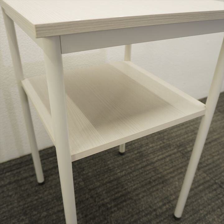 イトーキ オリゴテーブル 電話台 W450 D450 H720 アッシュドパインL／ホワイト