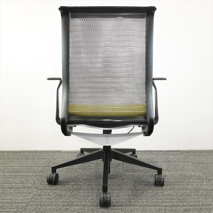 スチールケース シンク 固定肘 ライトグリーン/ブラック