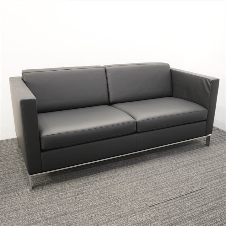Walter Knoll ウォルター・ノル フォスター503 ソファ 2.5シーター 革張り ブラック