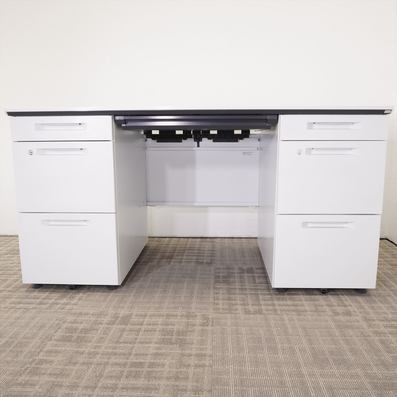 コクヨ IS 両袖机 147 3×3段 H720 ホワイト