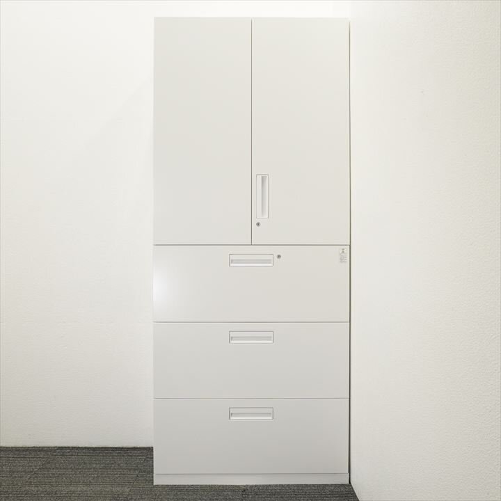 コクヨ エディア  3段ラテラル+両開き書庫 H2150 ホワイト