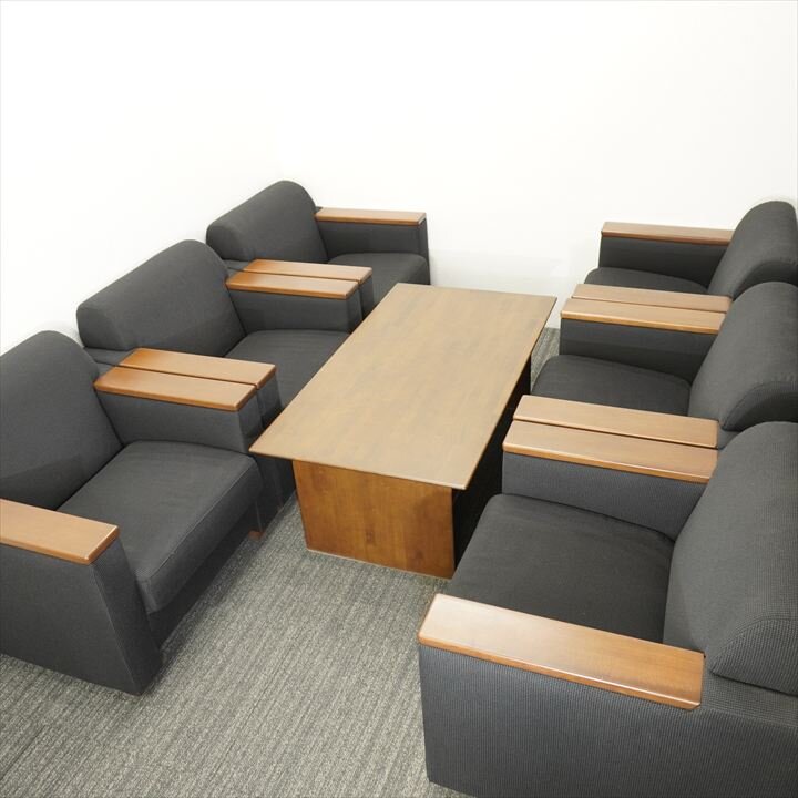 コクヨ リアクト １人用ソファー６点+コクヨ テーブルセット