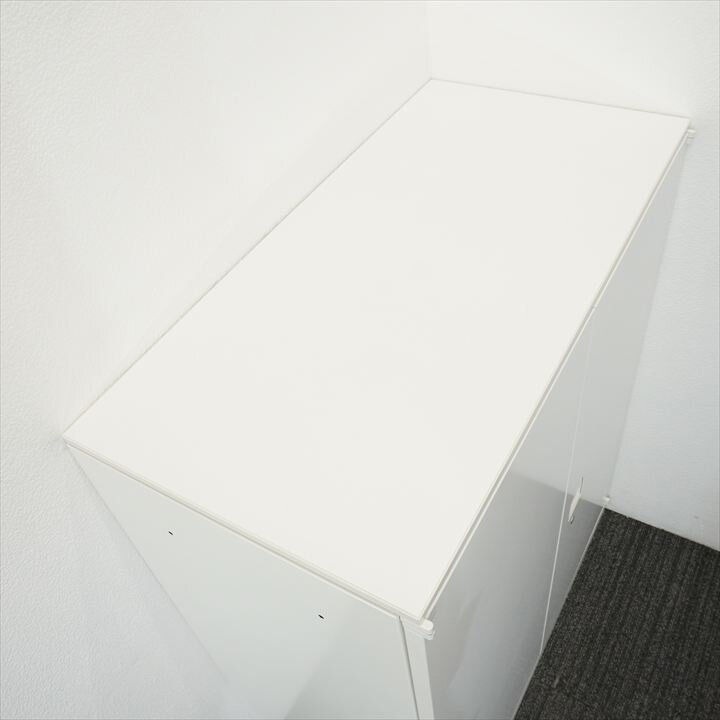 オカムラ レクトライン 両開き書庫 天板付 W900 D450 H1115