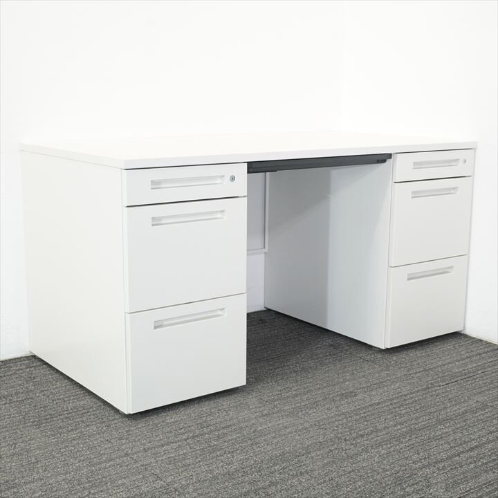 イトーキ ＣＺＲ 両袖机 147 3X3段 H720 ホワイト