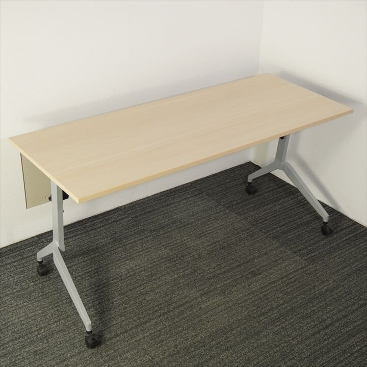 ウチダ パラグラフ フラップテーブル 1560 幕板付 棚板付 ライトファインウッド