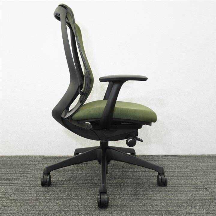 オカムラ シルフィー 固定肘 ハイバック グリーン
