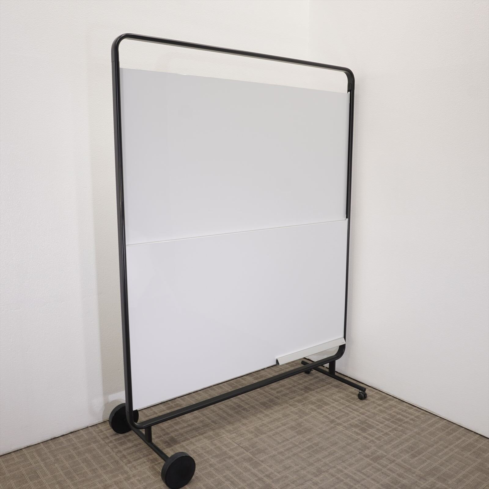 コクヨ モビーボ スライドホワイトボード W1435 ブラックフレーム 特価品(1)