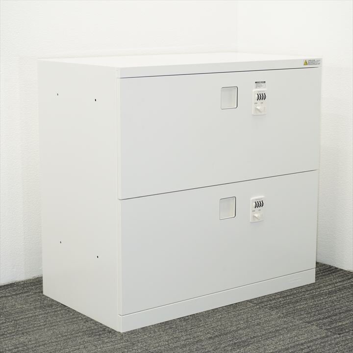 オカムラ レクトライン ダイヤル式セパレートロック2段ラテラル(個別ロック)書庫 W800D450H760