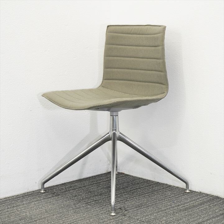 アルペール カティファ46 ミーティングチェア 回転柱脚 グレー