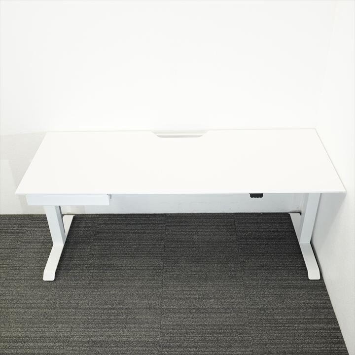 コクヨ シークエンス スタンダートテーブル 昇降デスク センター引き出し(左側配置) W1750 D675 H630-1290 ホワイト