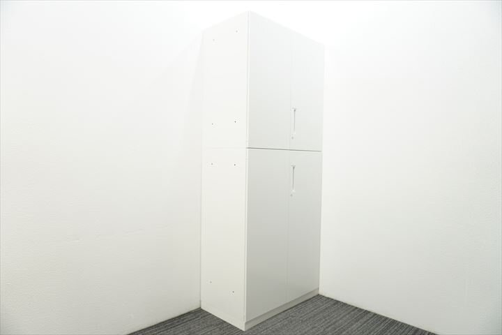 コクヨ エディア 両開き2段書庫 (上段A4×2段) W900 D500 H2160 ホワイト