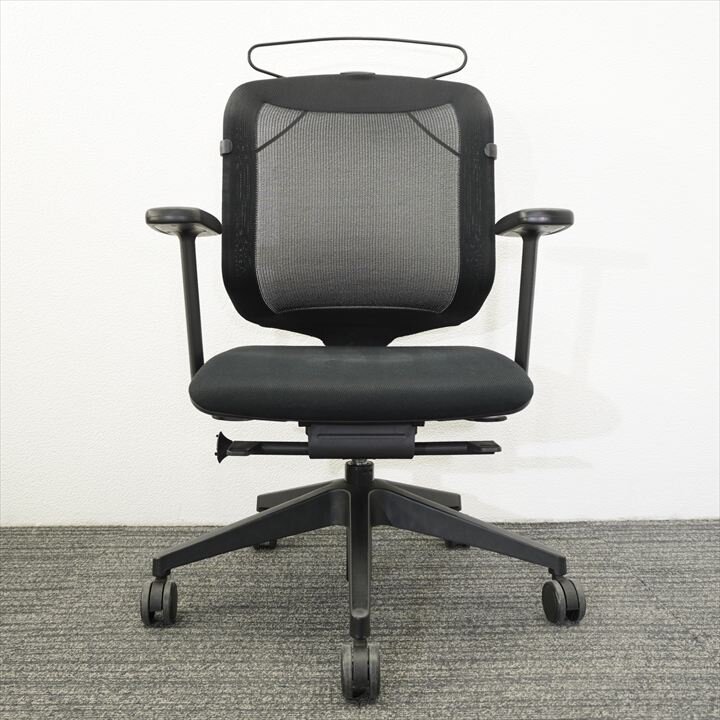 プラス取扱 ジロフレックス ４３４ 肘付 ハンガー付 ブラック 特価品