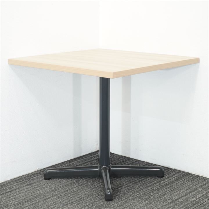 プラス ミーティングテーブル W750 D750 H700 木目