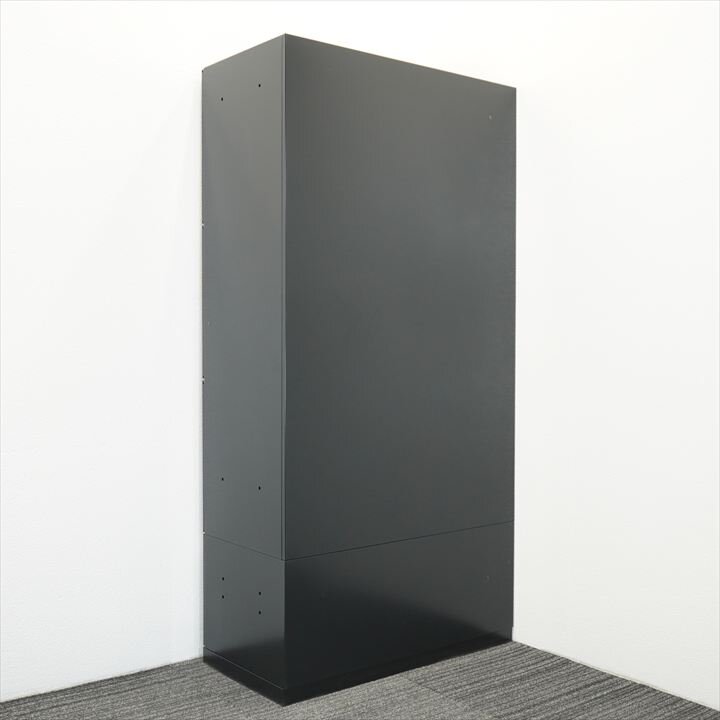 コクヨ エディア ダイヤル式6人用モバイルロッカー + ダイヤル式下段ラテラル書庫 投入口無し コンセント付 ダブルベース H1800 ブラック