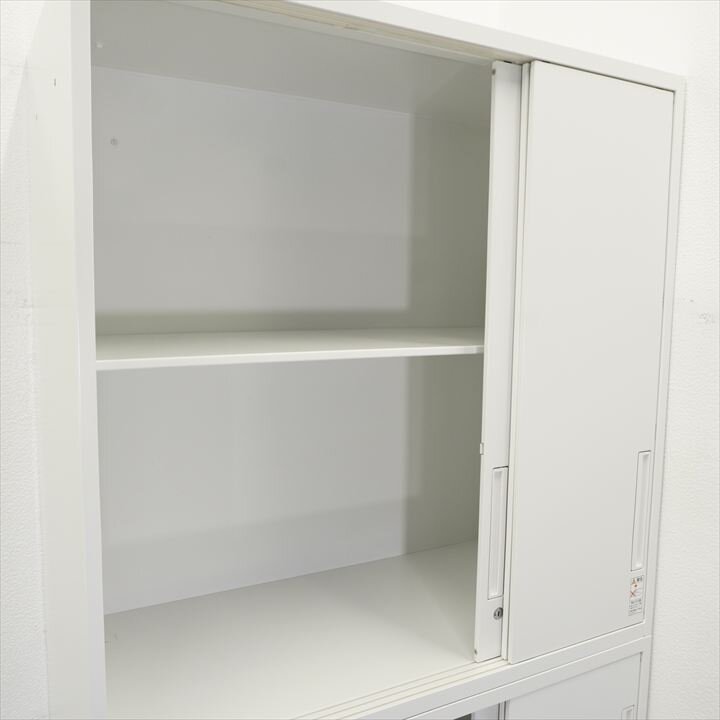 コクヨ エディア 3枚引戸2段書庫 H2160 ホワイト