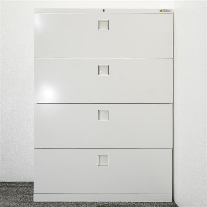 オカムラ レクトライン 4段ラテラル書庫 H1250 ZA75色