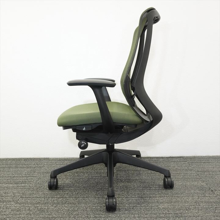 オカムラ シルフィー 固定肘 ハイバック グリーン