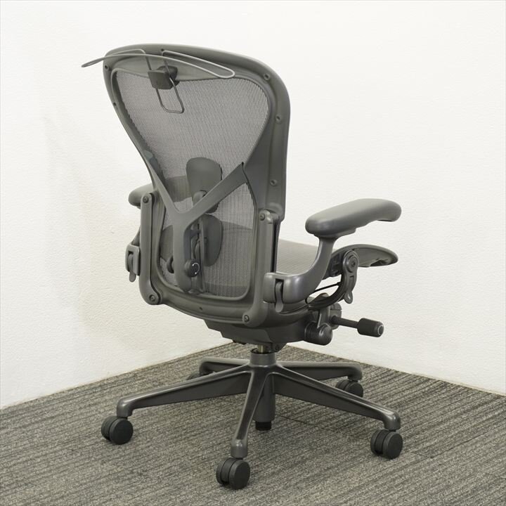 ハーマンミラー アーロンチェアー リマスタード フル装備 Ｂサイズ ハンガー付