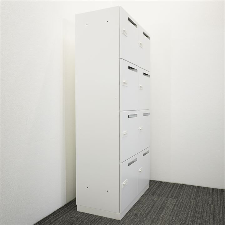 コクヨ エディア ダイヤル式8人用モバイルロッカー オートダイヤルロック(ゼロックE) H1810 ホワイト