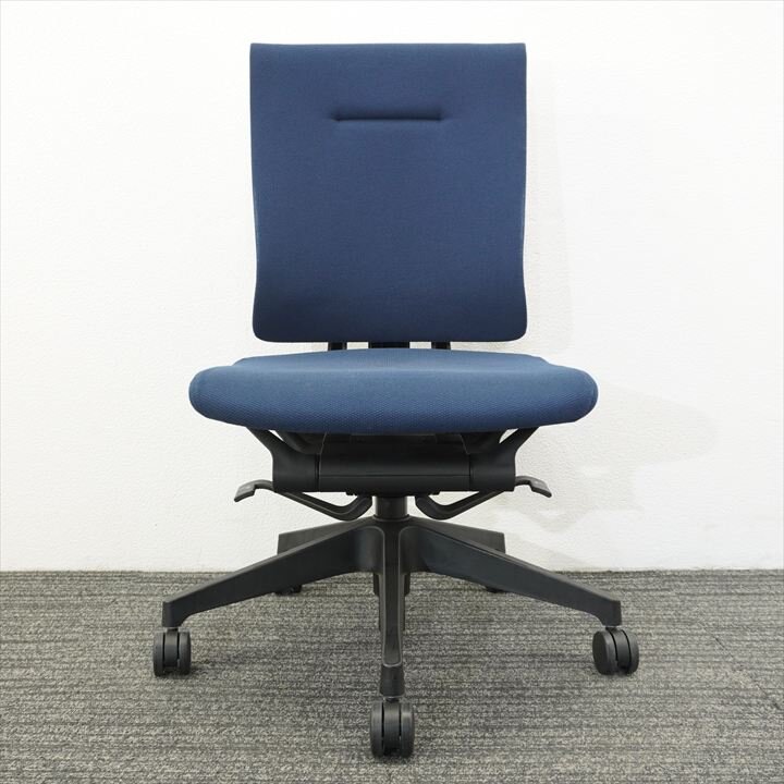 イトーキ セレーオ 肘無し ハイバック クロスバック ネイビーブルー