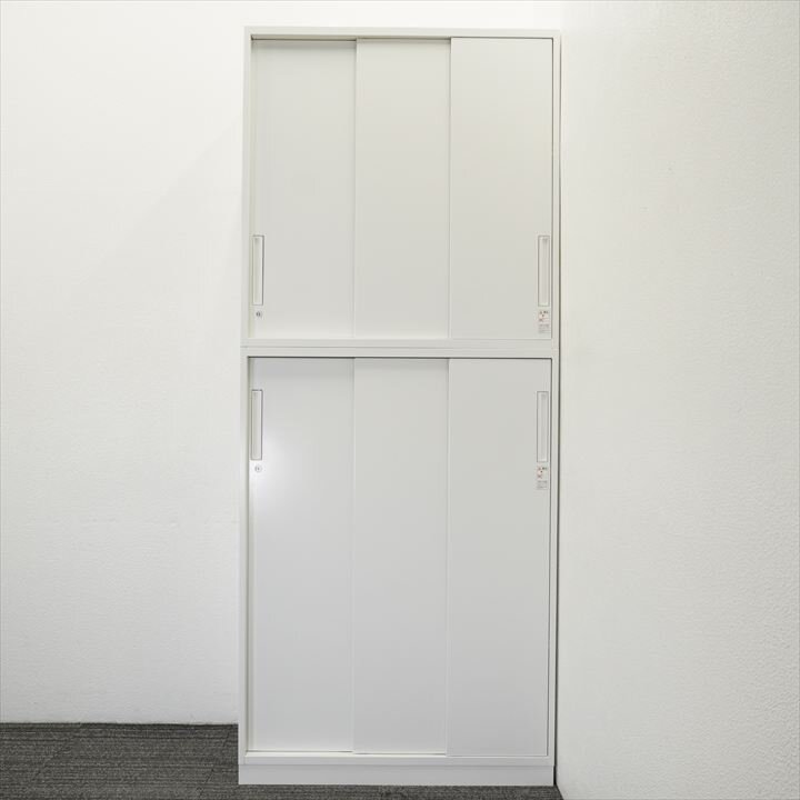 コクヨ エディア 3枚引戸2段書庫 H2160 ホワイト