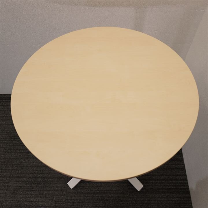 コクヨ ビエナ 丸ハイテーブル Φ900 H1000 ホワイトナチュラル