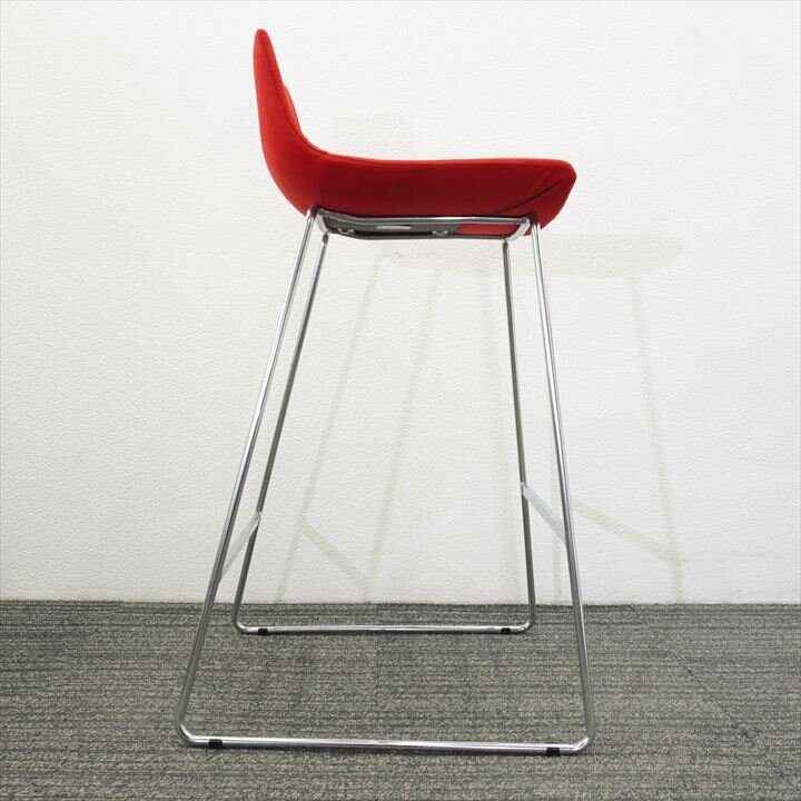 相合家具 アレックス ハイチェア レッド ４脚セット 特価品