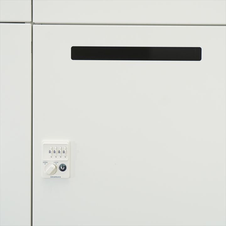 オカムラ ピクスライン ダイヤル式6人用モバイルロッカー コンセント付 H1810 ZA75色