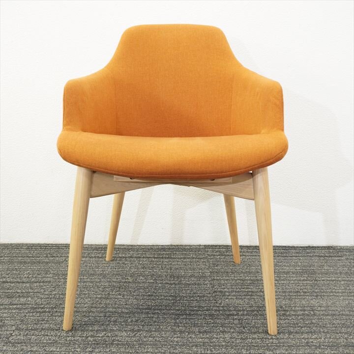相合家具 ケイク２ ミーティングチェアー オレンジ