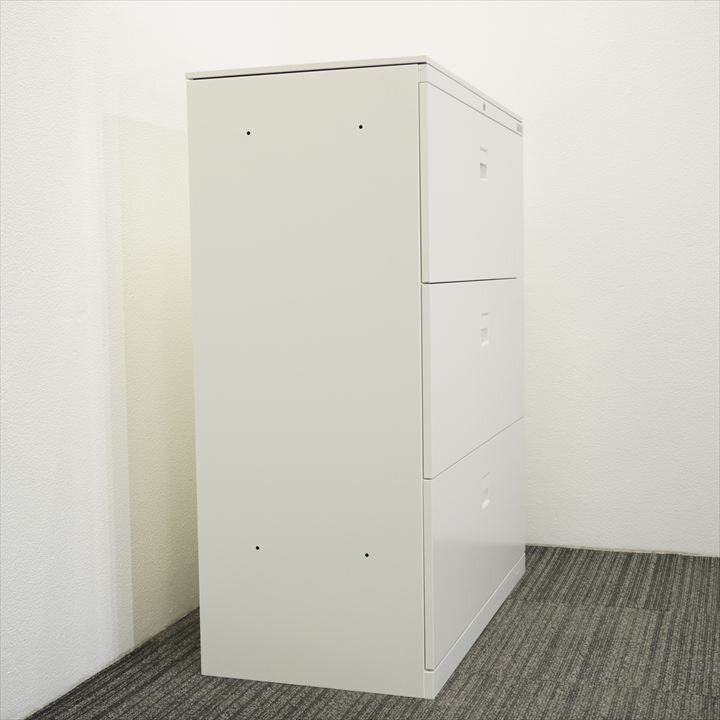 オカムラ SAデュオライン ３段ラテラル書庫 天板付 H1120 ZA75色