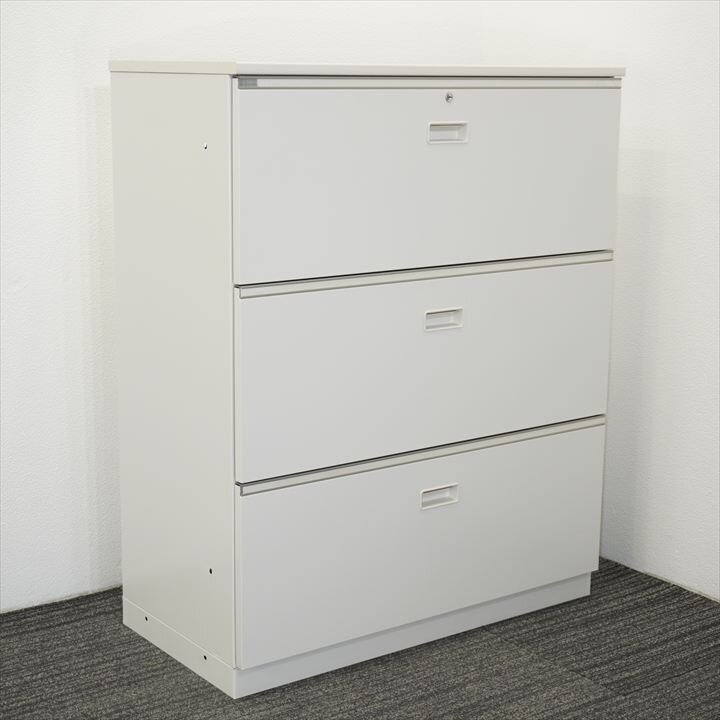 イトーキ シンライン3段ラテラル書庫 天板付 H1120 W9色