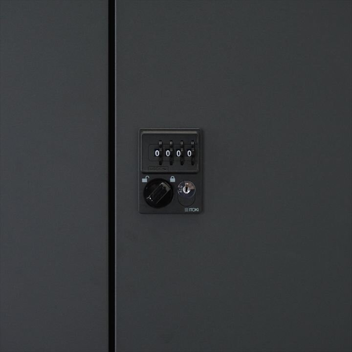 イトーキ サフィ ダイヤル式8人用パーソナルロッカー H1870 ブラック